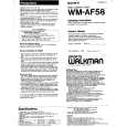 SONY WM-AF58 Manual de Usuario