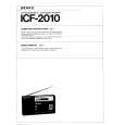 SONY ICF2010 Manual de Usuario