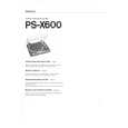 SONY PS-X600 Manual de Usuario