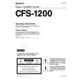 SONY CFS-1200 Manual de Usuario