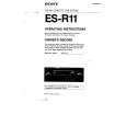 SONY ES-R11 Manual de Usuario