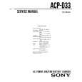SONY ACPD33 Manual de Servicio