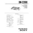 SONY XM-C2000 Manual de Usuario