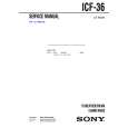 SONY ICF36 Manual de Servicio