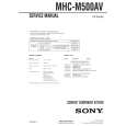 SONY MHCM500AV Manual de Servicio