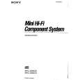 SONY MHC-2200CD Manual de Usuario