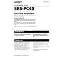 SONY SRSPC40 Manual de Usuario