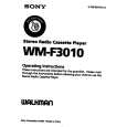 SONY WM-F3010 Manual de Usuario
