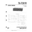 SONY TAF361R Manual de Servicio