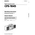 SONY CFS-1045 Manual de Usuario