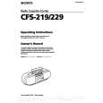 SONY CFS-219 Manual de Usuario