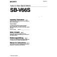 SONY SBV66S Manual de Usuario