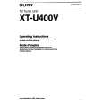 SONY XT-U400V Manual de Usuario