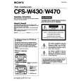 SONY CFS-W470 Manual de Usuario