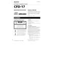 SONY CFD-17 Manual de Usuario