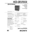 SONY HCDRX30 Manual de Servicio