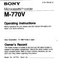 SONY M-770V Manual de Usuario