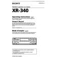SONY XR-340 Manual de Usuario