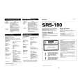 SONY SRS180 Manual de Usuario