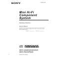 SONY MHC-GX40 Manual de Usuario