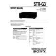 SONY STR-G3 Manual de Servicio