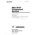 SONY MHCGX9000 Manual de Usuario