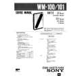SONY WM101 Manual de Servicio