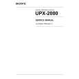 SONY UPX-2000 Manual de Servicio