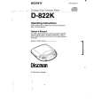 SONY D-822K Manual de Usuario