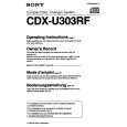 SONY CDX-U303RF Manual de Usuario
