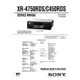 SONY XRC450RDS Manual de Servicio