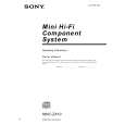 SONY MHC-ZX10 Manual de Usuario