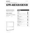 SONY KPR-53EX20 Manual de Usuario