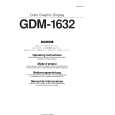 SONY GDM-1632 Manual de Usuario