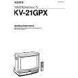 SONY KV-21GPX Manual de Usuario