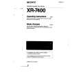 SONY XR-7400 Manual de Usuario