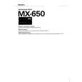 SONY MX-650 Manual de Usuario