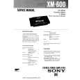SONY XM-600 Manual de Servicio