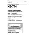 SONY XE-744 Manual de Usuario