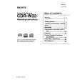 SONY CDR-W33 Manual de Usuario