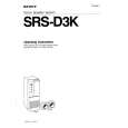 SONY SRS-D3K Manual de Usuario