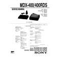 SONY MDX400 Manual de Servicio