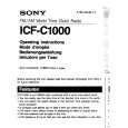 SONY ICF-C1000 Manual de Usuario