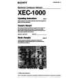 SONY XEC-1000 Manual de Usuario