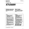 SONY XT-U500V Manual de Usuario