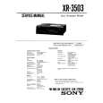 SONY XR3503 Manual de Servicio