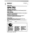 SONY SPKTR3 Manual de Usuario