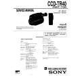 SONY CCD-TR40 Manual de Usuario