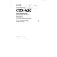 SONY CDX-A20 Manual de Usuario