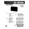 SONY ICFSW7600 Manual de Usuario
